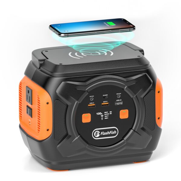 320W Portable Power Station, Flashfish 292Wh 80000Mah Solar Generator Backup Power