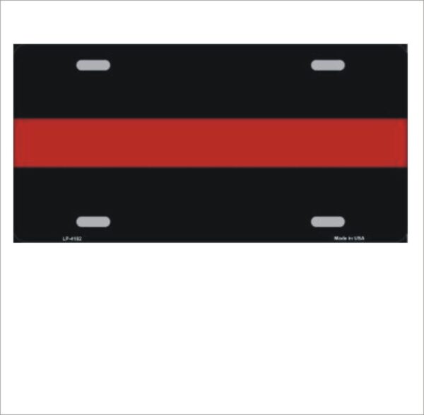 Thin Red Line Firefighter License Plate Tag 6&Quot; X 12&Quot;