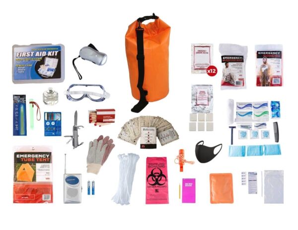 1 Person Survival Kit Orange Bag