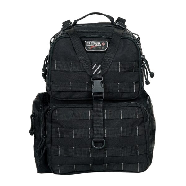Gps Tactical Range Backpack Pistol Handgun Shooting Range Bag Blk Gun Storage