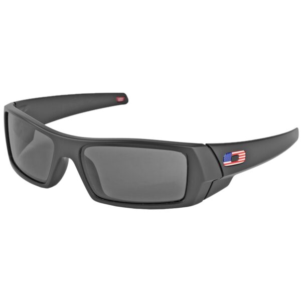 Oakley Standard Issue Gascan Flag Collection Matte Black Frame With Usa Flag Grey Lenses