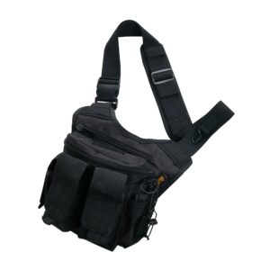 US PeaceKeeper RDP Rapid Deployment Pack Bag Two Double Rifle Mag Pouches Black